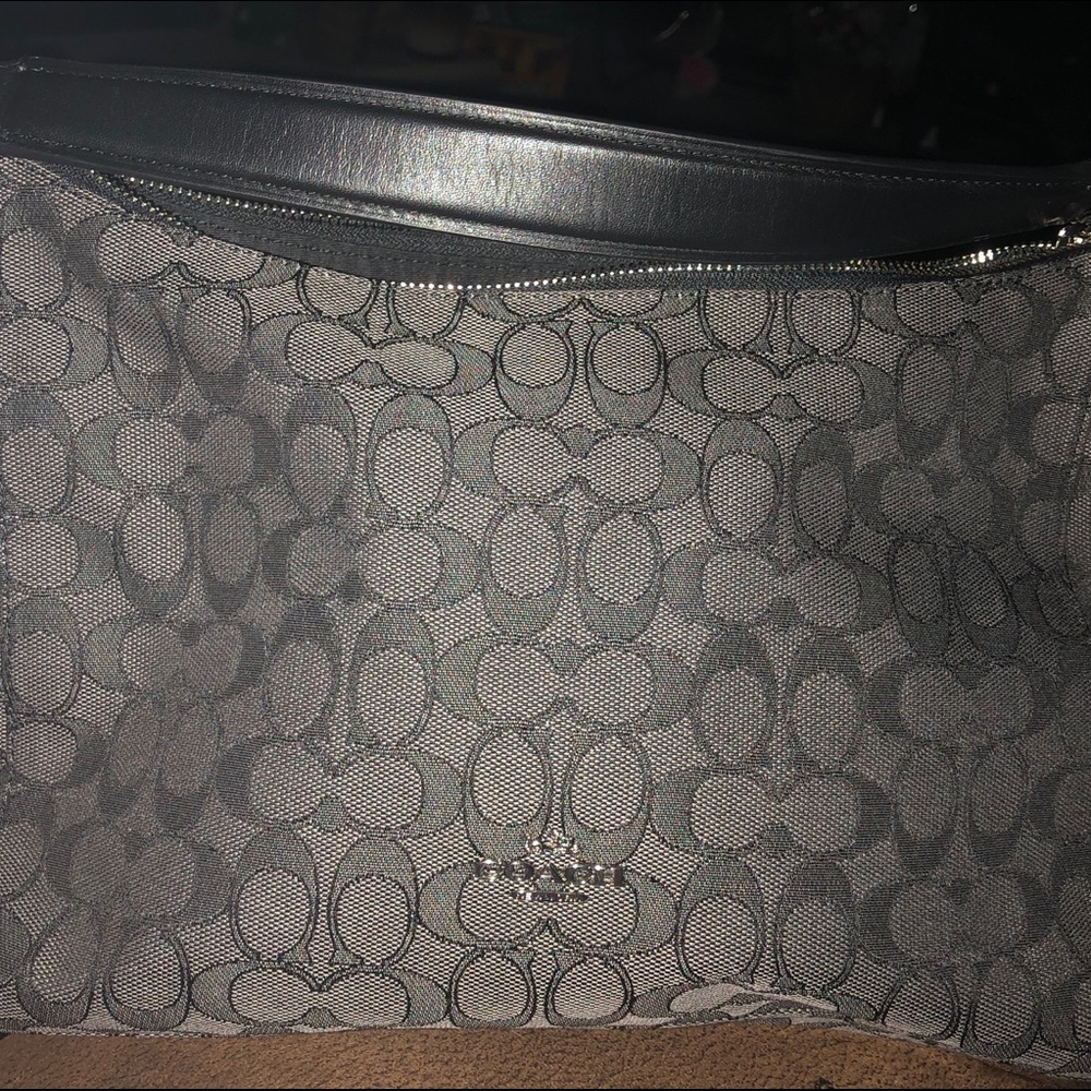 Gray & Black Authentic Coach Hobo Style Purse